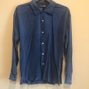 Harolds silk button down blouse Vintage Small